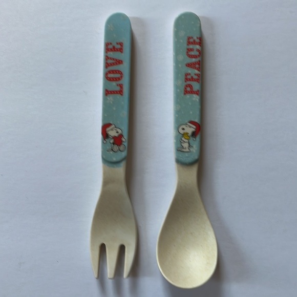 Snoopy Peanuts Child’s Fork and Spoon Set NWOT - Picture 2 of 7